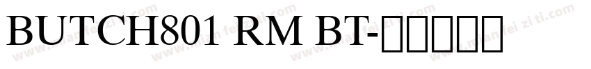 BUTCH801 RM BT字体转换